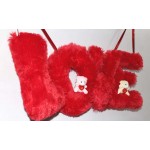 Beautiful Hanging Red LOVE Letters with Teddy Couple